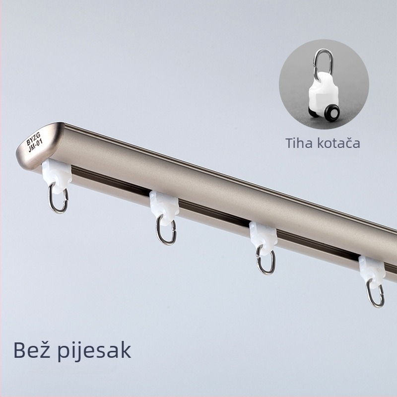 Šina za zavjese - ultra-tanka HL001, aluminijska legura, brend Huan Li, moderni minimalistički stil
