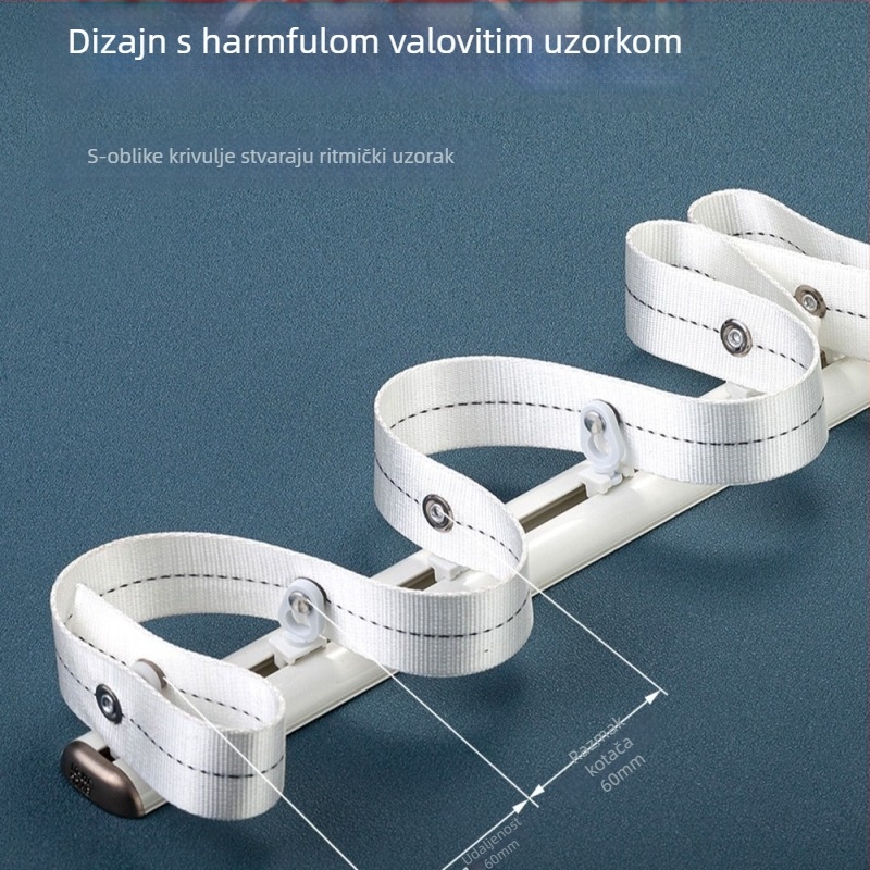 Šina za zavjese - ultra-tanka HL001, aluminijska legura, brend Huan Li, moderni minimalistički stil
