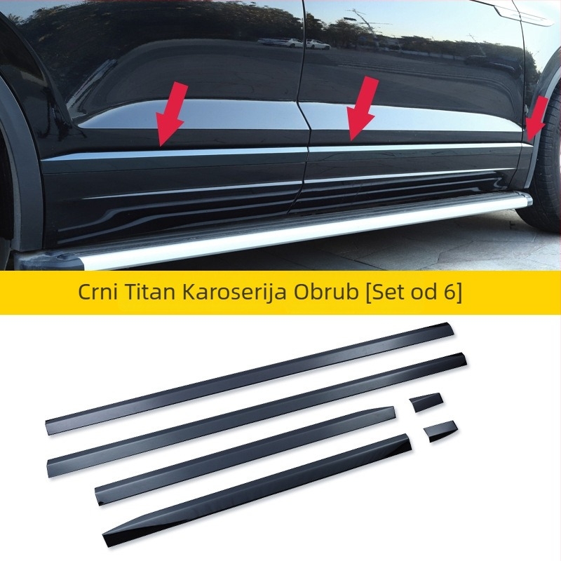 Touareg 2019-2021 Komplet ukrasnih profila za prozore i prednju rešetku – nehrđajući čelik – Broadfield