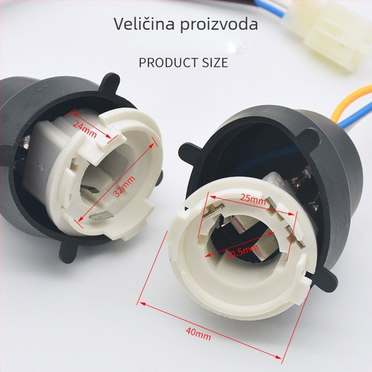 Držač svjetla za skutere i električna vozila — dvostruki zahvat za svjetlo, ugrađeni LED, plastika, Mojielong