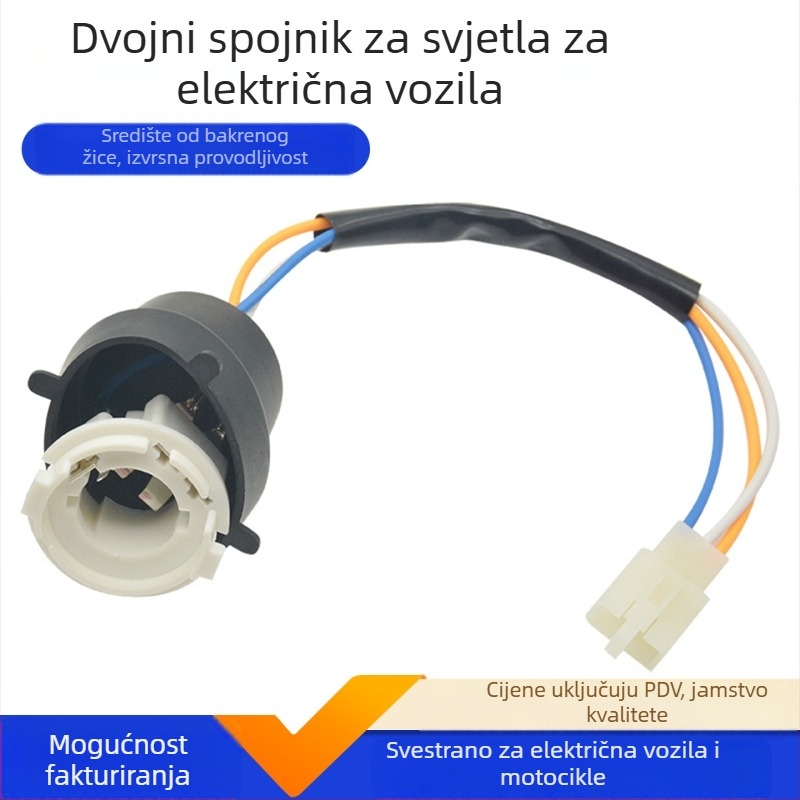 Držač svjetla za skutere i električna vozila — dvostruki zahvat za svjetlo, ugrađeni LED, plastika, Mojielong