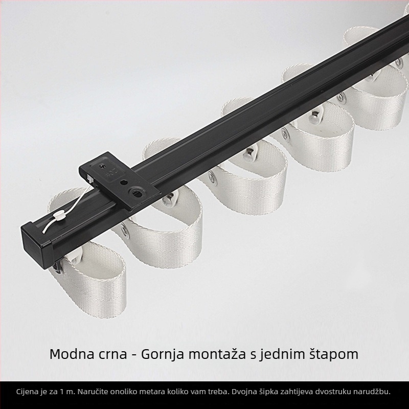 Serpentin zavjesna šina – SXL serija, aluminijsko legura, tip držanja: viseći (Model: SXL serija; Tip: serpentinska zavjesa; Materijal: aluminijsko legura; Primjenjivi tip zavjese: viseći)