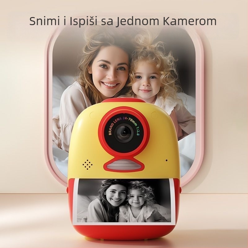 Dječja instant kamera D10 mini s 2,0-inčnim LCD zaslonom, 9600w pikseli, pohrana na TF karticu