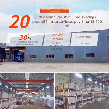 Električna šina za zavjese Somfy, aluminijska legura, suvremeni minimalistički stil