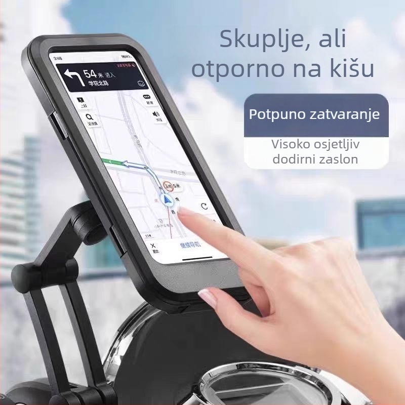 Držač za telefon za motocikle i bicikle, protiv podrhtavanja, montaža na ploču instrument ploče s snap mehanizmom, model M55, 20W