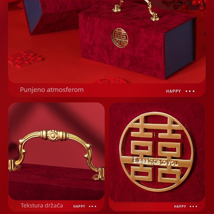 Kutija za svadbu, flanel kutija za novac, darovna kutija za svadbu