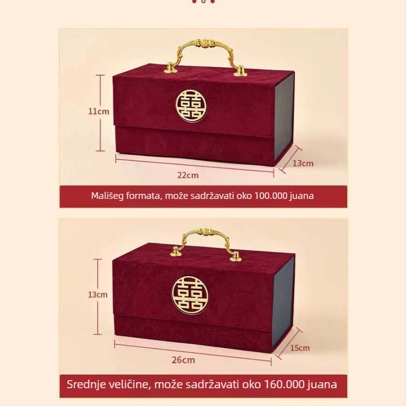 Kutija za svadbu, flanel kutija za novac, darovna kutija za svadbu