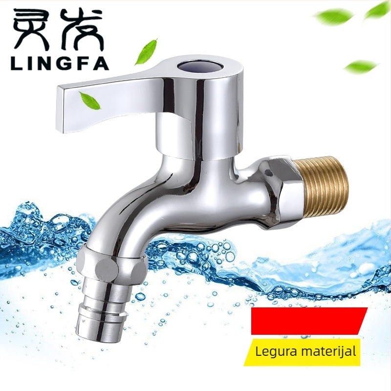 Ugradni zidni slavine za perilicu rublja, cinkova legura, LF3060, hladna voda, zidna montaža, keramičko srce ventila, otvaranje pomoću ključa