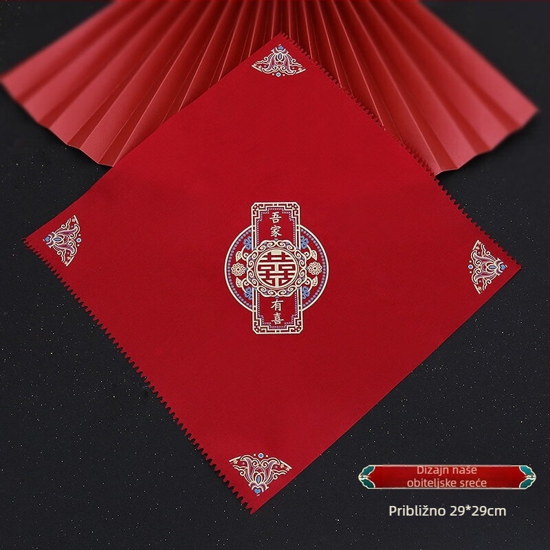 Vjenčana maramicu za nevjestu s motivom zmaj i feniks, kvadratna maramica