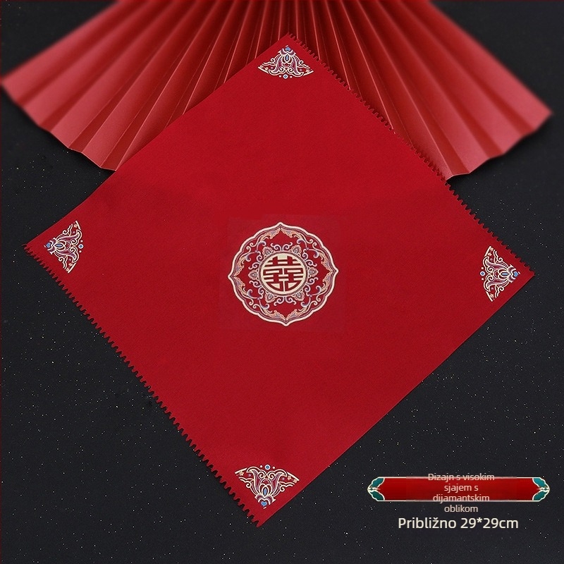 Vjenčana maramicu za nevjestu s motivom zmaj i feniks, kvadratna maramica