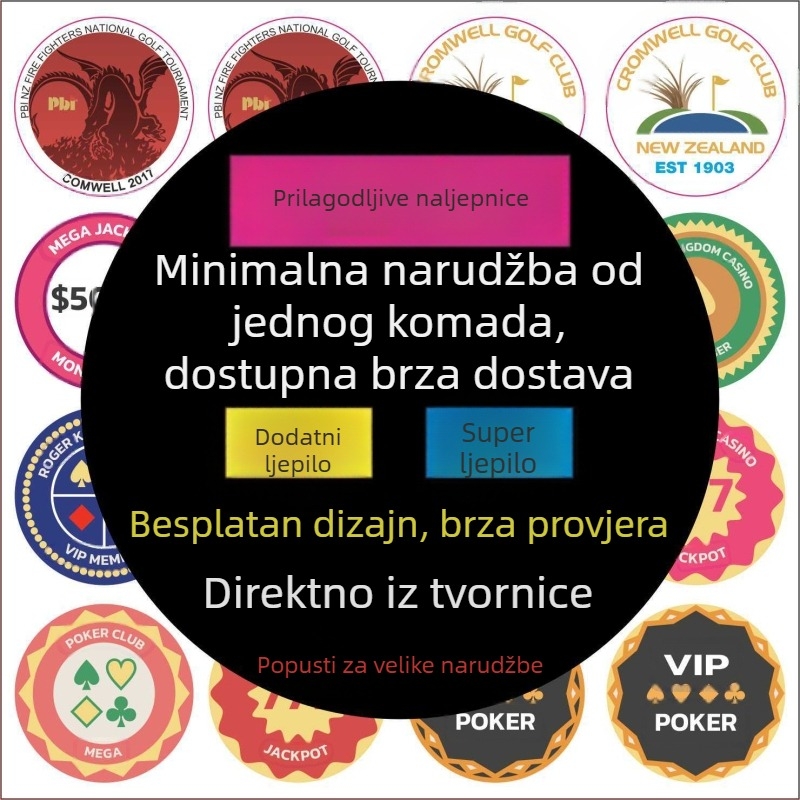 Rolka za tiskanje samoljepljivih naljepnica — premazani ili sintetički papir, vodootporne, za prehrambenu i kemijsku industriju, PP