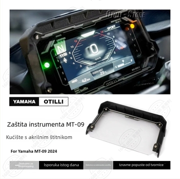 Yamaha MT-09 2024 Zaštita instrument ploče s akrilnim okvirom