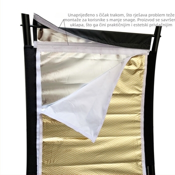 U-oblikovani fotografски reflektor za portret, prijenosni reflektirajući zaslon, aluminijski okvir s reflektivnom tkaninom, pozadinski nosač, 1,78 kg