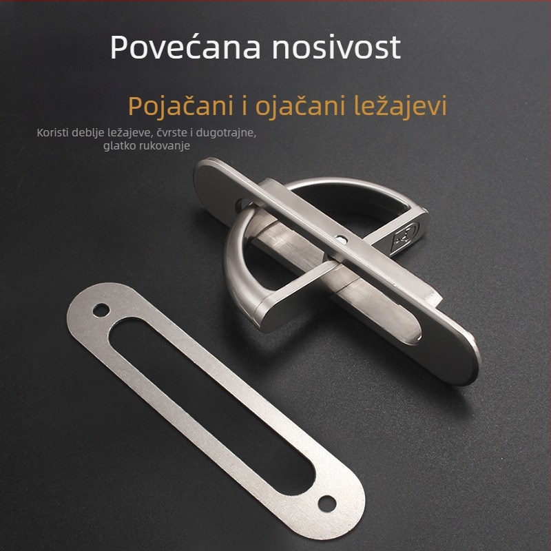 Tatami skrivena ručka za vrata i ladice ormarića, aluminijska legura, elektroplating, moderni minimalistički stil
