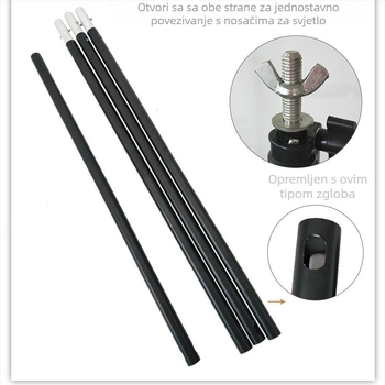 MT-34 aluminijski držač pozadine, 0,8 kg, za fotografiju proizvoda