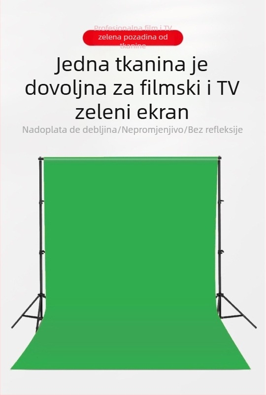 Pozadinska tkanina za fotografiju - Zeleno pozadinsko platno, Materijal: karbonsko vlakno, Univerzalna kompatibilnost, Marka: Zadana opcija