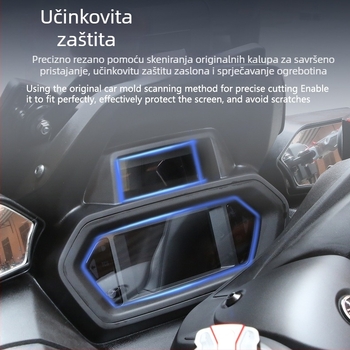 TPU zaštitna folija za Yamaha XMAX300 instrument ploču (23–24), JBL, otporna na habanje i ogrebotine, motociklistička oprema