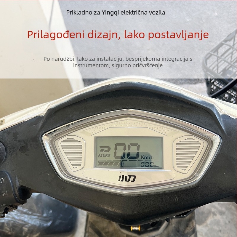 Korpus ploče instrumenta električnog vozila, univerzalna prilagodba, prozirna vodootporna zaštita za ploču motocikla