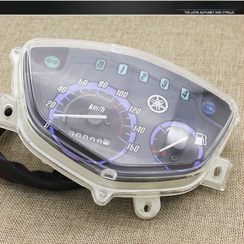 Sastav instrument ploče za Linhai C8 motocikl — odometar i brzomjer, prekidač paljenja, indikatori, rasvjeta instrumenta, model C8, marka Mogelon