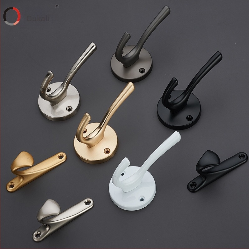 OCARI vješalica za odjeću 02 – cinkova legura, elektroplatiranje, zidna vješalica za garderobu, moderan minimalistički stil