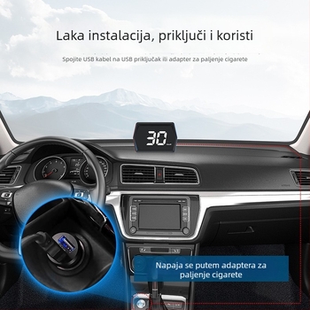 G20 automobilski HUD zaslon s Beidou GPS-om, univerzalno za sva vozila, HD zaslon, napajanje iz utičnice