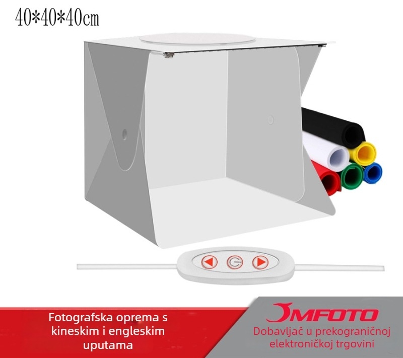 Pozadinsko svjetlo JMO008, PP materijal, dimenzije 40×40×40 cm, težina 1,2 kg, za fotografiranje proizvoda