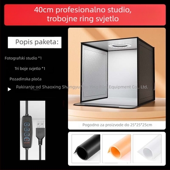 Sklopiva studijska kutija za profesionalnu fotografiju – Oxford platno, model Small Studio, pozadinska kutija