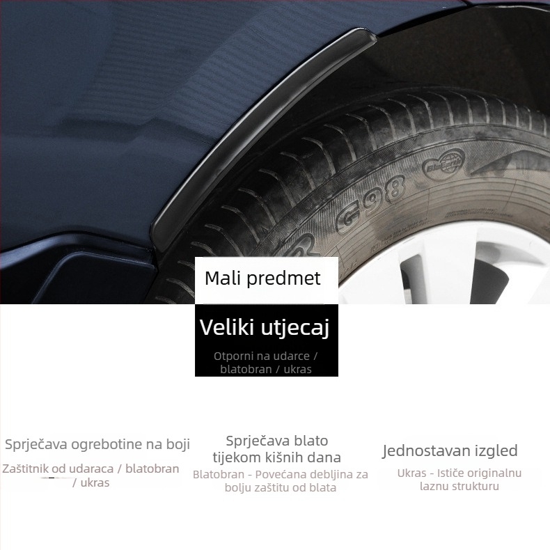 Xiaodao Univerzalna Gumena Zaštitna Traka za Automobil – Ljepljiva Bez Bušenja, Univerzalni Model, Pogodna Za Većinu Modela