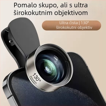 Desnai Vanjski objektiv za pametni telefon – širokokutni objektiv za fotografiju i livestream, univerzalna kompatibilnost s Apple i Huawei