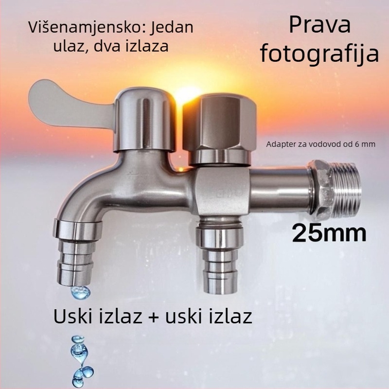 Slavina od 201 nehrđajućeg čelika, brušena površina, EU CE certifikat, keramički disk ventila, jednostruka konstrukcija