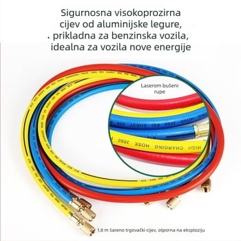 Autoklima uređaj rashladni plin, dvostruki manometar, model JRS-1, bez ulja, kompatibilan s R134A/R22/R410