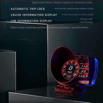 Magician OBD LCD mjerač automobila — LED zaslon, 12V, RPM, temperatura vode, brzina vozila