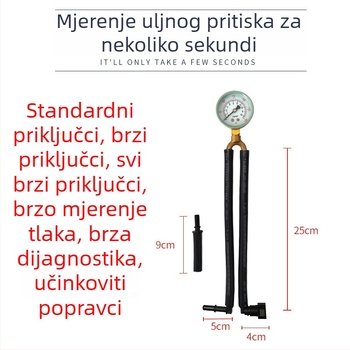 Tlakomjer za benzin s brzim priključkom — Tip: Precizni tlak mjerač; Model: Gasoline quick connect pressure gauge; Priključak: Brzi priključak
