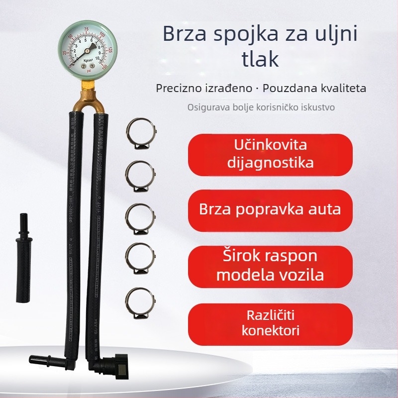Tlakomjer za benzin s brzim priključkom — Tip: Precizni tlak mjerač; Model: Gasoline quick connect pressure gauge; Priključak: Brzi priključak