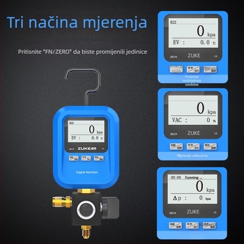 Zoke zk-519 digitalni manometar za automobilsku klimatizaciju, punjenje rashladnog sredstva