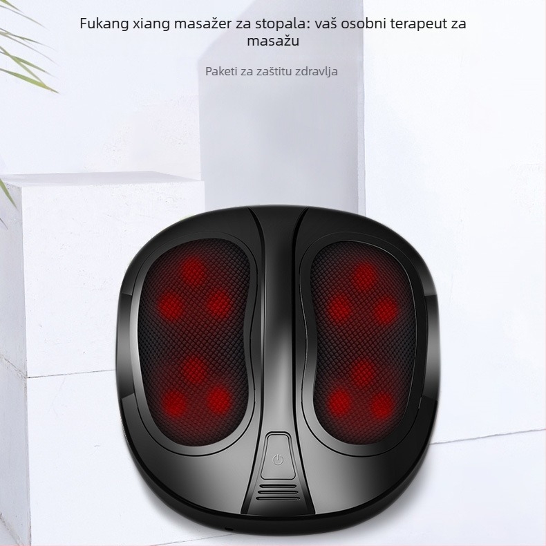 Masazer za stopala s bežičnim daljinskim upravljačem, tajmer, gniječenje, inteligentno grijanje, vibracije i tlak zraka