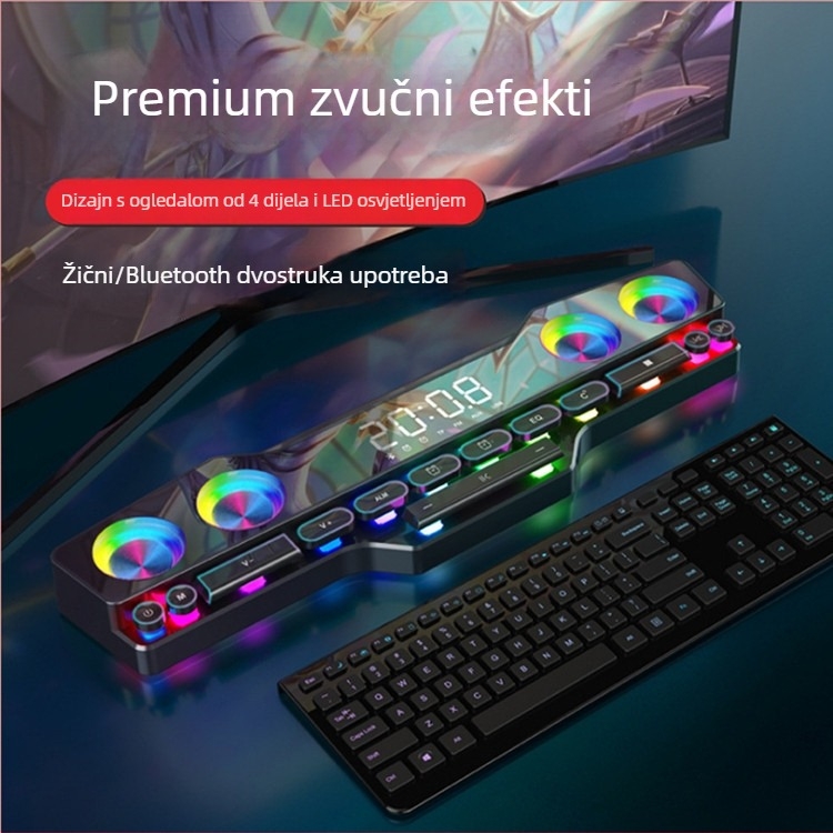 Bluetooth stolni zvučnik 20W, Bluetooth 5.0, raspon frekvencija 100 Hz-20 kHz, SNR ≥75 dB, domet 15 m