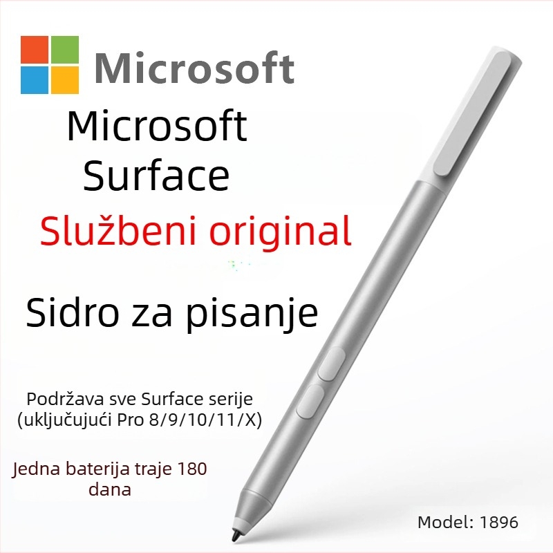 Surface stilus s dodirnom kontrolom, metalno kućište, sveobuhvatni elektronički dizajn za Surface uređaje; pogodan za mobitele, računala i tablete