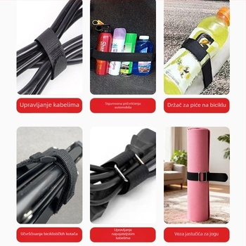 Elastična Velcro traka sa samoljepljivim zatvaračem, reverzna kopča, podesiva, miješani materijal