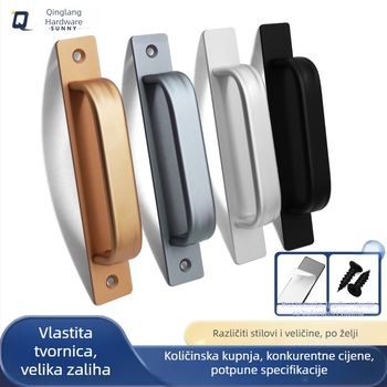 Drška za vrata od aluminijske legure – za klizna vrata, staklena i drvena vrata; model 666; stil moderni minimalistički; materijal: aluminijska legura.