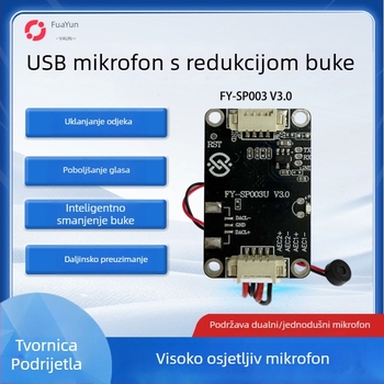 USB mikrofonski modul s otklanjanjem eha i inteligentnim smanjenjem šuma, FY-SP003U, USB 2.0 sučelje Plug-and-Play, podržava Iflytek unosni način i vizualno zvono na vratima