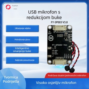 USB mikrofonski modul s otklanjanjem eha i inteligentnim smanjenjem šuma, FY-SP003U, USB 2.0 sučelje Plug-and-Play, podržava Iflytek unosni način i vizualno zvono na vratima