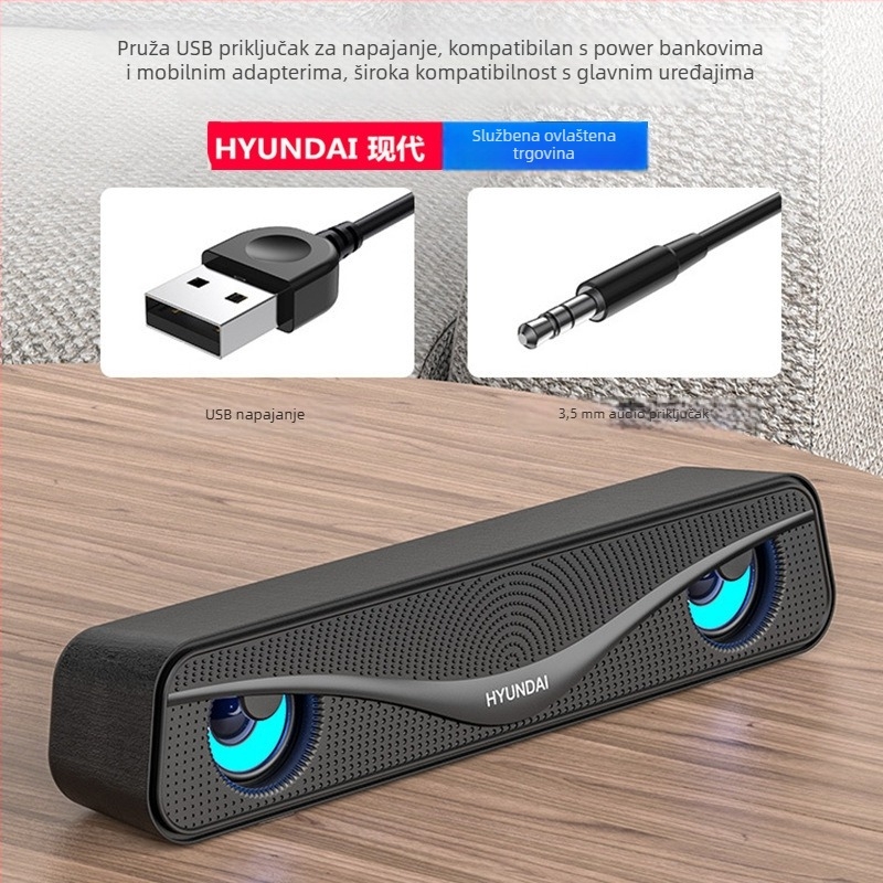 Računalni zvučnik C720 s USB, 3,5 mm ulaz, 6W, frekvencijski raspon 60 Hz–15 kHz