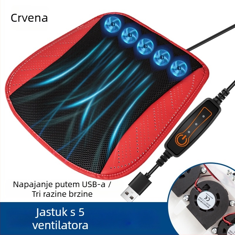 Auto jastuk za sjedalo s ledenom pločom, pamukom punjenje, hlađenje i ventilacija, ljetna uporaba