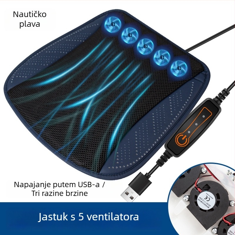 Auto jastuk za sjedalo s ledenom pločom, pamukom punjenje, hlađenje i ventilacija, ljetna uporaba