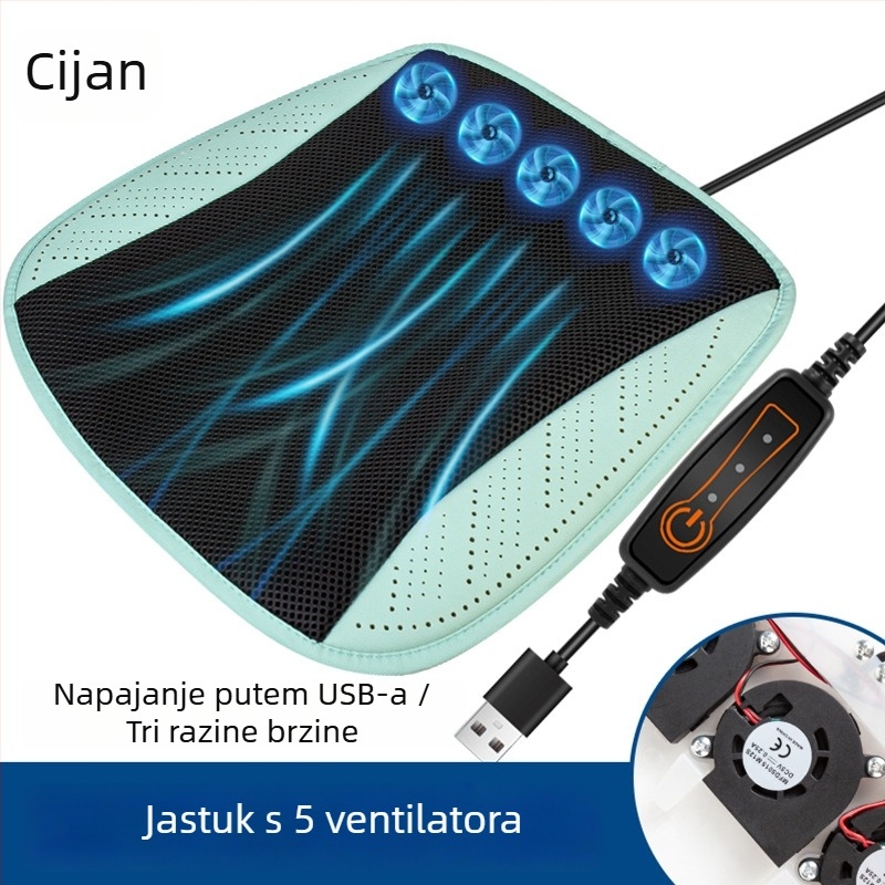 Auto jastuk za sjedalo s ledenom pločom, pamukom punjenje, hlađenje i ventilacija, ljetna uporaba