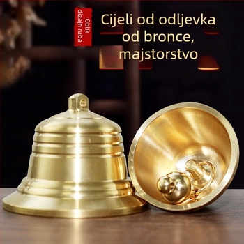 Bakreni zvončić - viseći dekor — Materijal: Bakar; Kategorija: Geometrijski oblik; Vrsta materijala: Metal; Stil: Svijetli luksuz