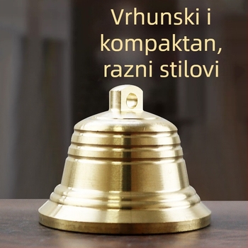 Bakreni zvončić - viseći dekor — Materijal: Bakar; Kategorija: Geometrijski oblik; Vrsta materijala: Metal; Stil: Svijetli luksuz