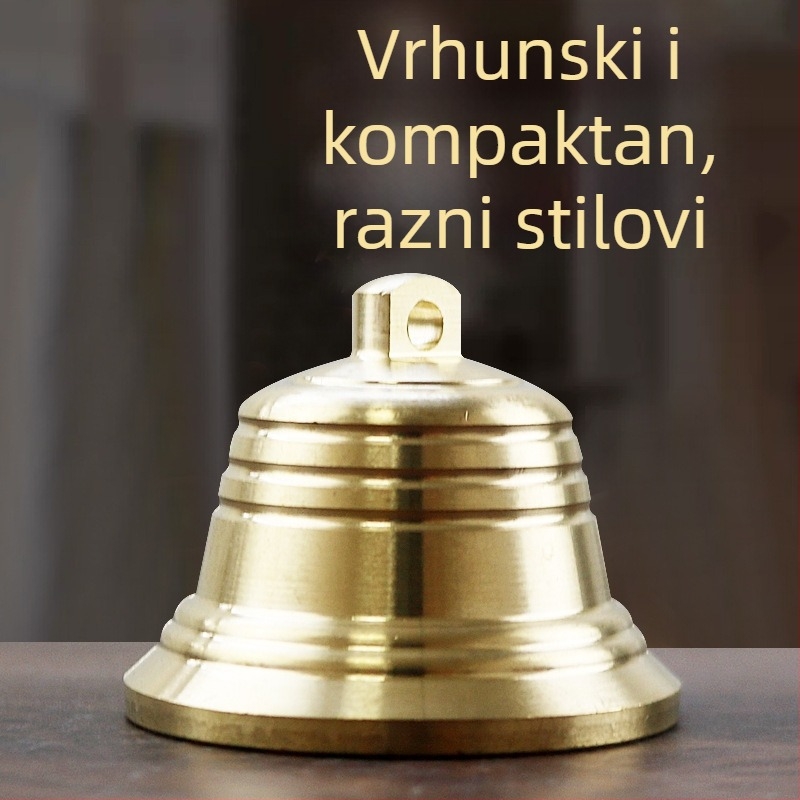 Bakreni zvončić - viseći dekor — Materijal: Bakar; Kategorija: Geometrijski oblik; Vrsta materijala: Metal; Stil: Svijetli luksuz