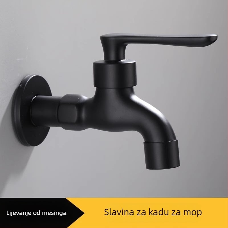 Zidna slavina za umivaonik, hladna voda, 4 točke ulaza/izlaza, bakrena jezgra ventila